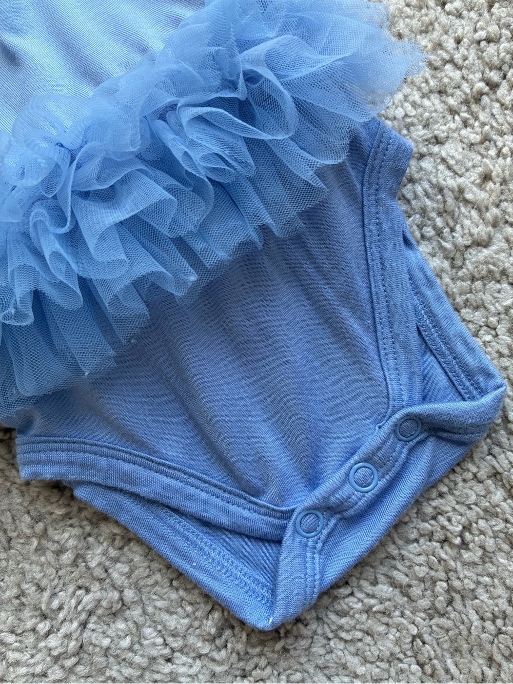 Posh Peanut Light Blue Tulle Ruffle One-Piece - Picture 4 of 9